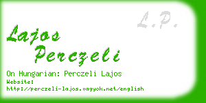 lajos perczeli business card